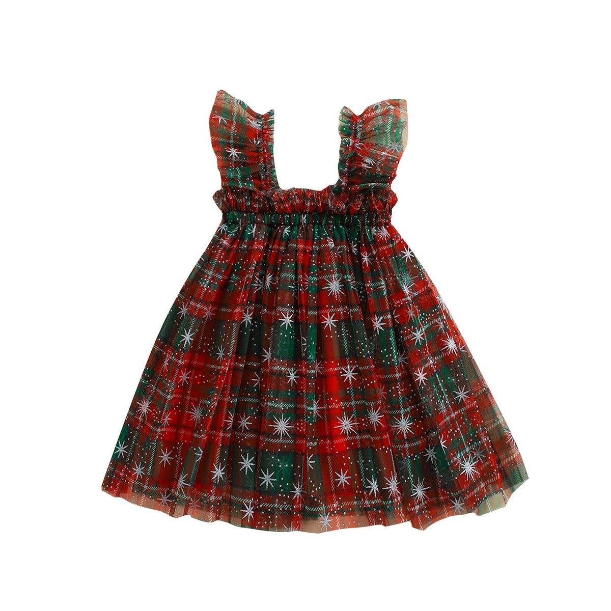 Nicoxijia Toddler Baby Girl Christmas Tutu Dress Sleeveless Christmas Tree Layered Tulle Dress Sequin Wedding Ball Gown (B-Multi-Color, 12-18 Months)