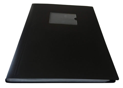 Janrax A4 Black Flexible Cover 80 Pocket Display Book - Presentation Folder