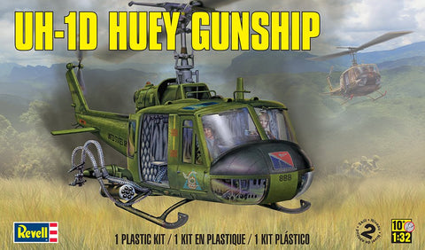 Revell Germany UH-1D Huey Gunship Model Kit , Green, for 12 years old and up