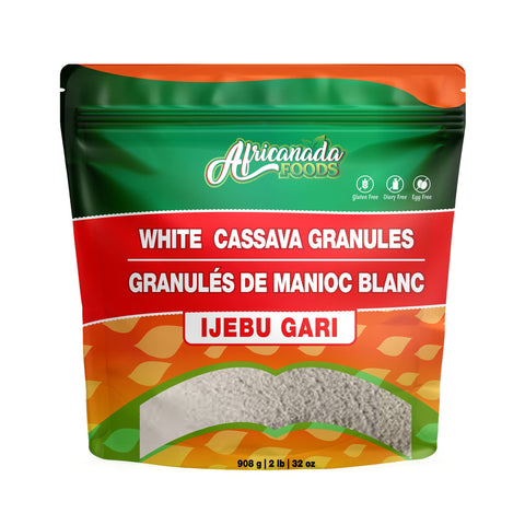 All Natural White Cassava Granules | White Garri | Ijebu Garri | 908g | 2 lb