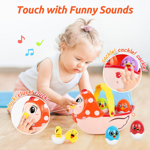 BAOLI Music Toy Education Gift for Toddler Kid Hen Mother and Chicken Egg