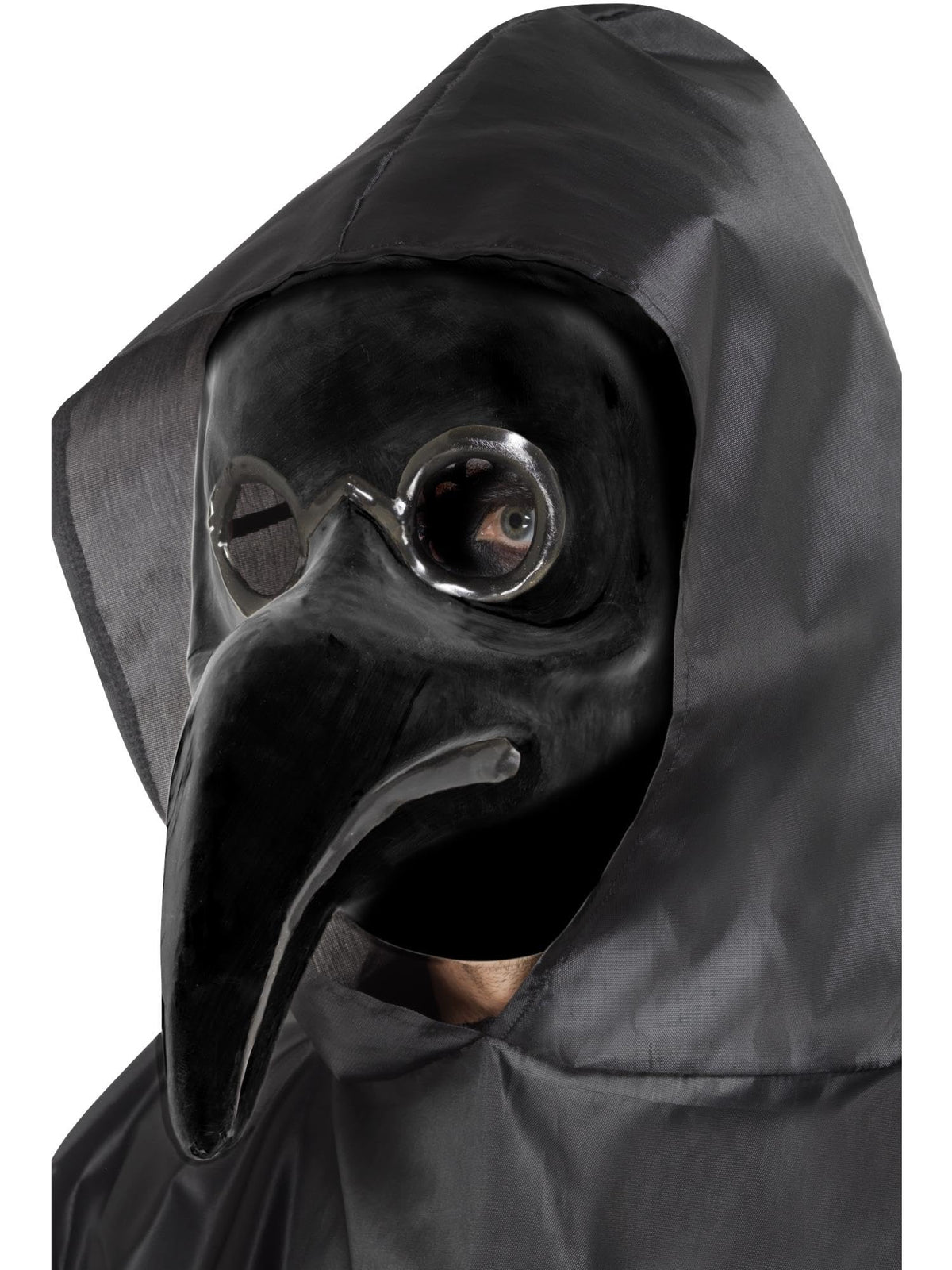 Smiffys Authentic Plague Doctor Mask, Black , Halloween Carnival of The Damn Fancy Dress, Halloween Dress Up Masks