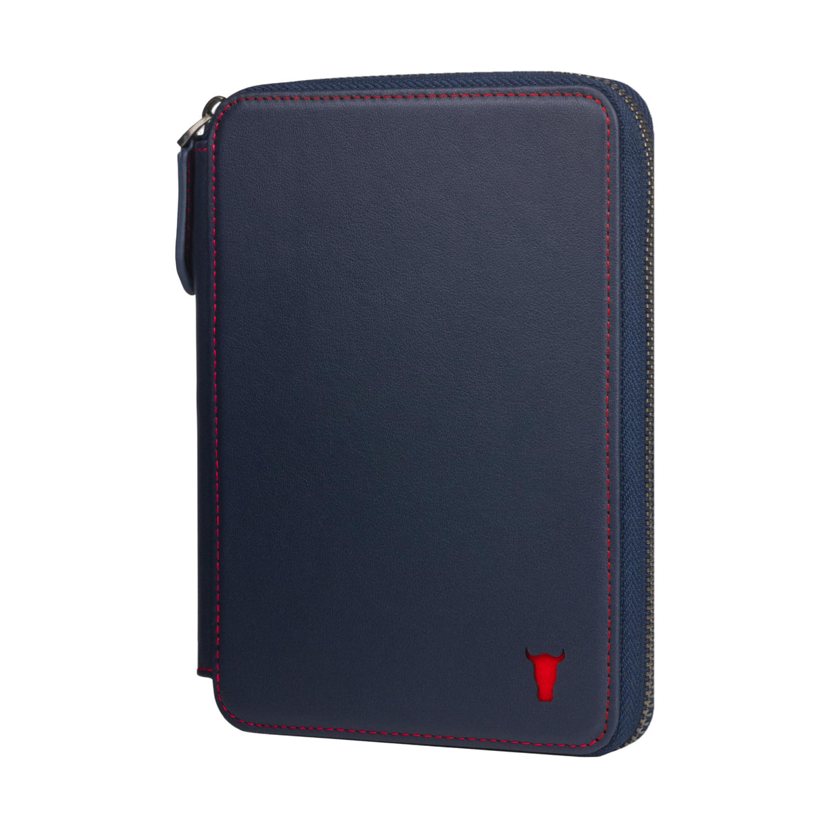 TORRO Travel Wallet - Genuine Leather Travel Organiser with Passport Holder and Detachable Cardholder (Blue)