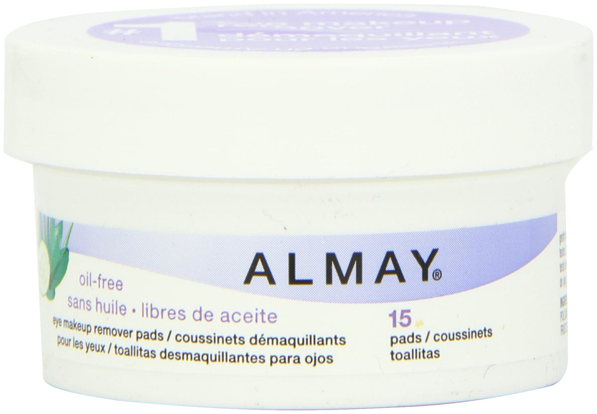 Almay Oil Free Eye Makeup Remover Pads, 15 count make up remover wipes