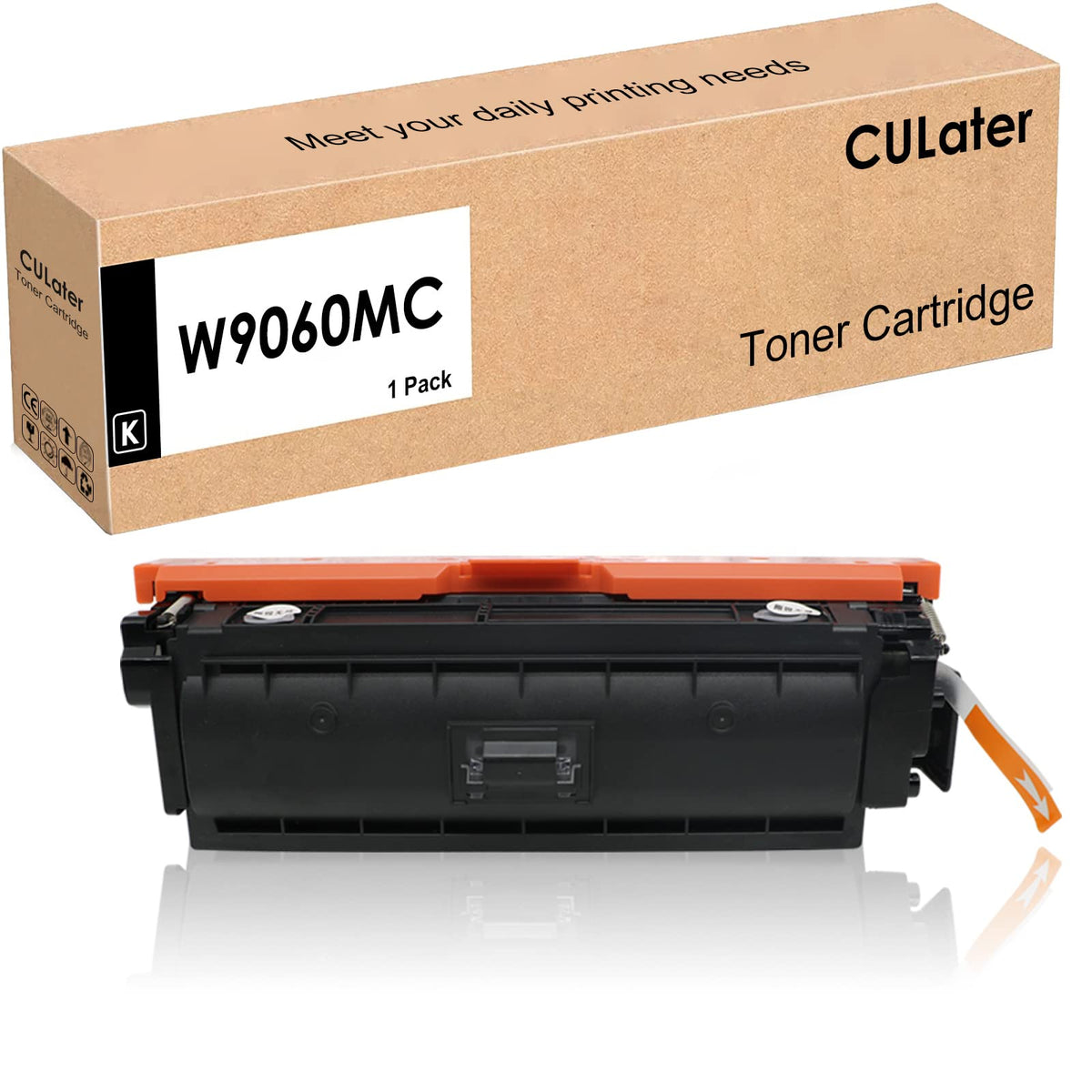 CULater Remanufactured Toner Cartridge Replacement for W9060 W9060MC Black Toner Cartridges for HP Managed E55040DW E57540dn E57540C Printer (Black, 1 Pack)