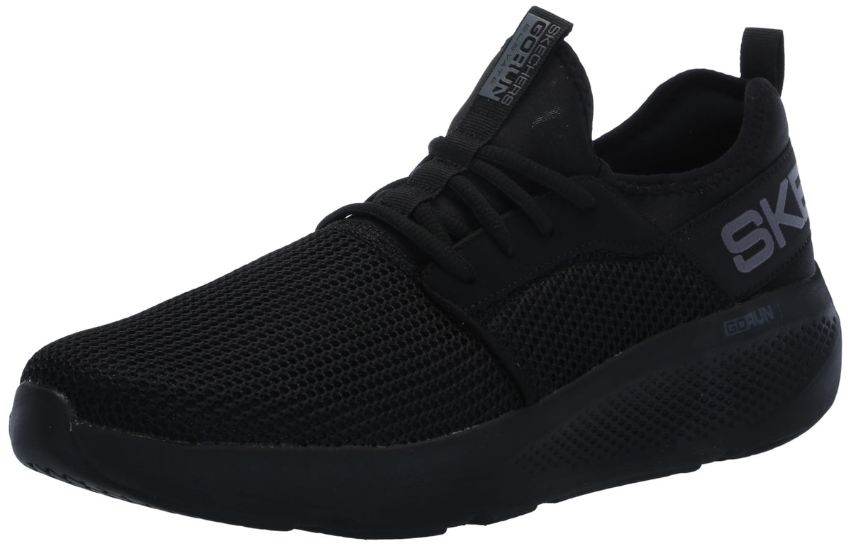 Skechers Men's Go Run Elevate-Valor 2.0 Sneaker, Black/Black, 10.5