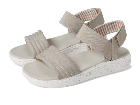 Skechers BOBS Women's 114404 Sandal, Taupe, 9