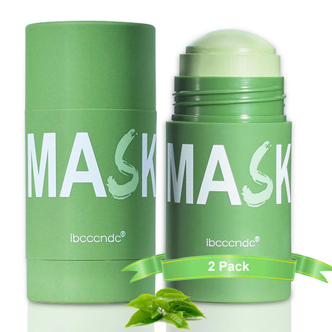 Generic 2PCS Green Tea Deep Cleansing Mask for Face,Green Tea Purifying Clay Face Mask,Blackhead Remover,Poreless Deep Cleanse Mask Stick Purifying,Moisturizing,Oil Control for Women and Men