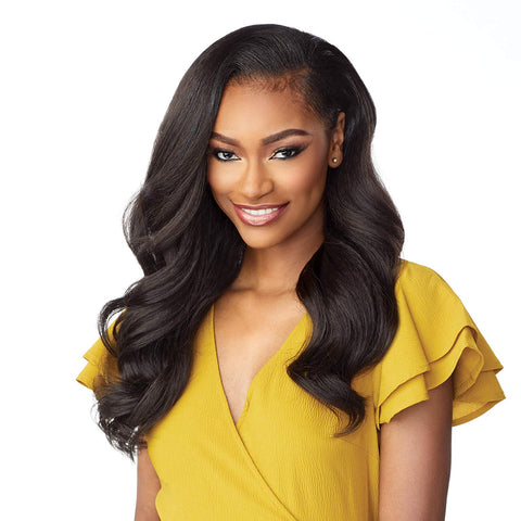 Sensationnel Instant Weave Synthetic Half Wig with Drawstring Cap - IWD 004 (1 Jet Black)