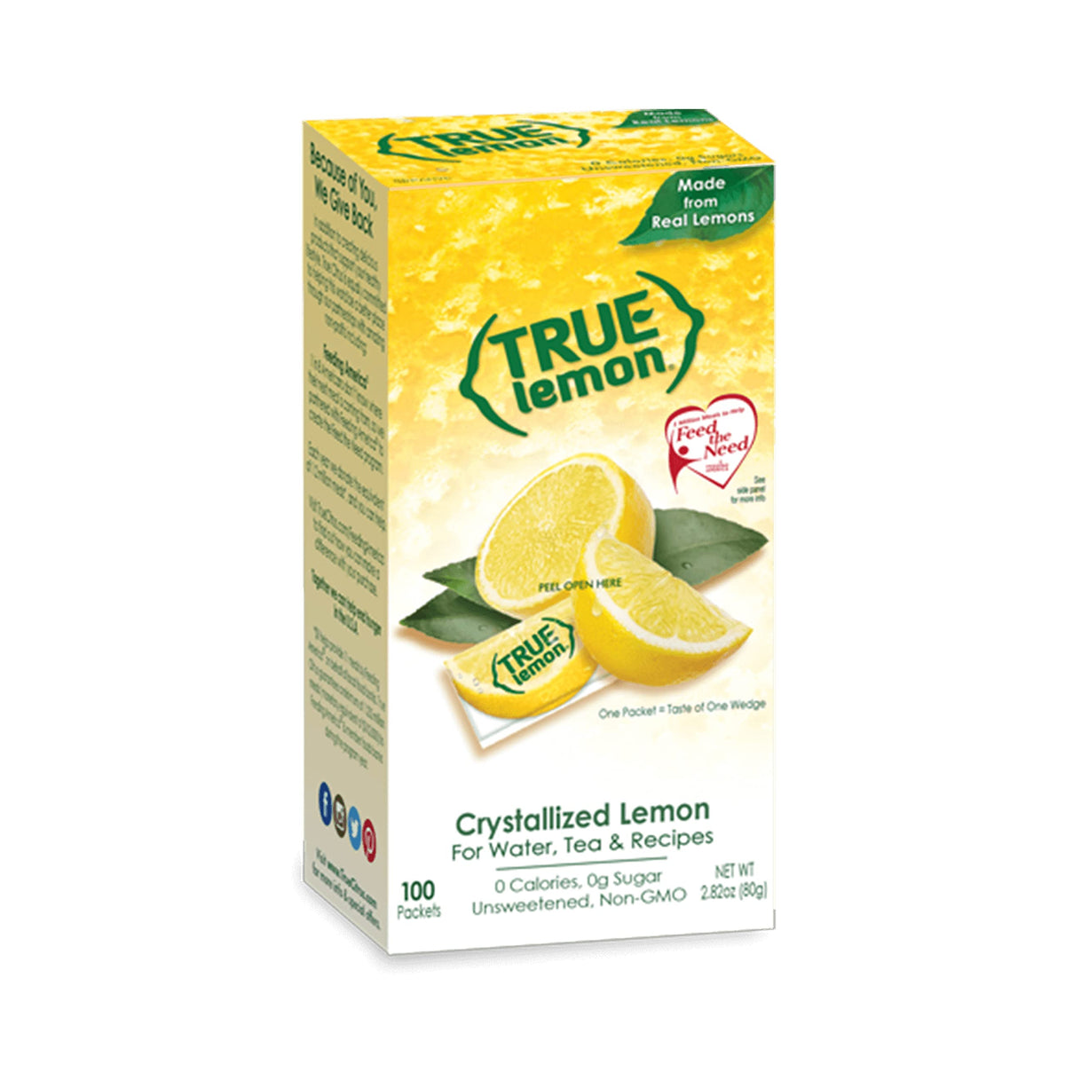 True Lemon Crystallized 100 Pack Box 2.82 Oz