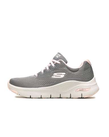 Skechers Women's Arch FIT Sneaker, Grey/Pink, 6