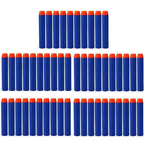 HONGCI 50pcs 7.2cm Blue Refill Darts Foam Bullet Darts for Nerf N-strike Elite Series Blasters Kid Nerf Toy Gun Darts Refill