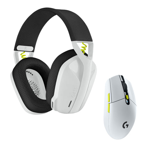 Logitech G435 Lightspeed Wireless Gaming Headset + G305 Lightspeed Wireless Gaming Mouse - White