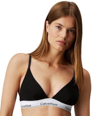 Calvin Klein Women's Triangle Unlined 000qf1061e Triangle Bras, Black (Black), XS