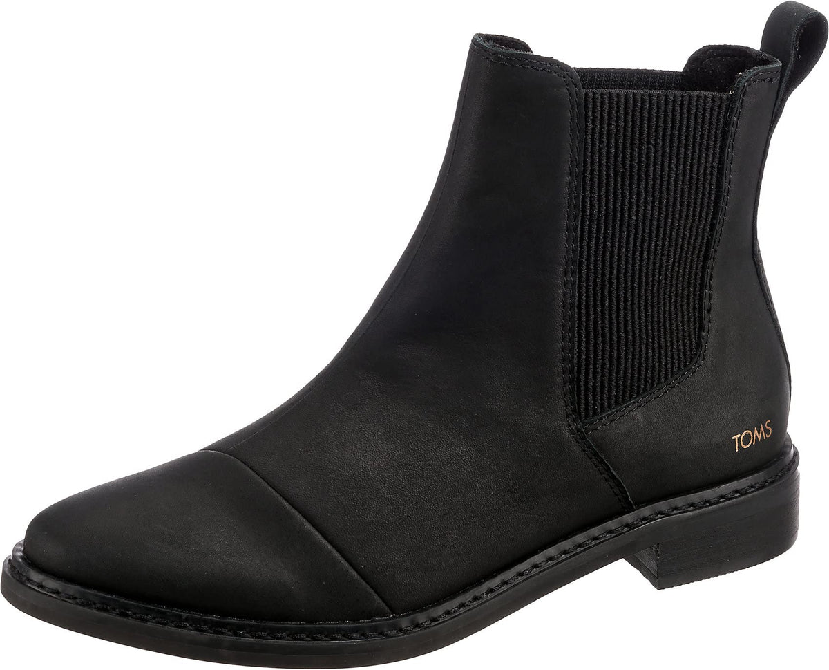 TOMS Charli Black Leather 6 B (M)