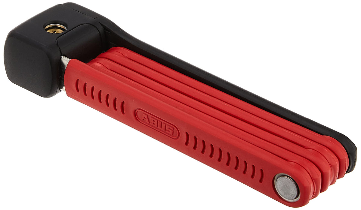 ABUS Bordo Lite 6055K SH folding lock with bracket - Extra-light bike lock made of special steel - ABUS security level 7 - 85 cm - Red