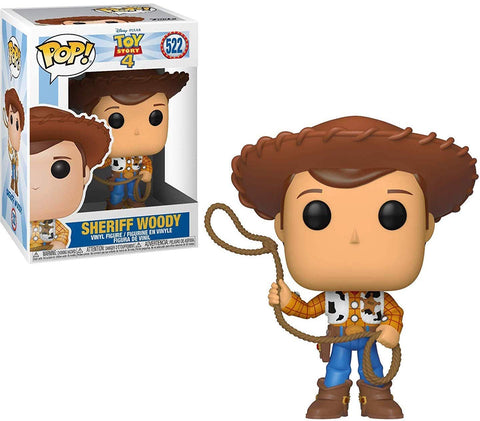 Disney Pixar: Toy Story 4 - Sheriff Woody Funko Pop! Vinyl Figure (Bundled with Compatible Box Protector Case), Multicolored, 3.75 inches