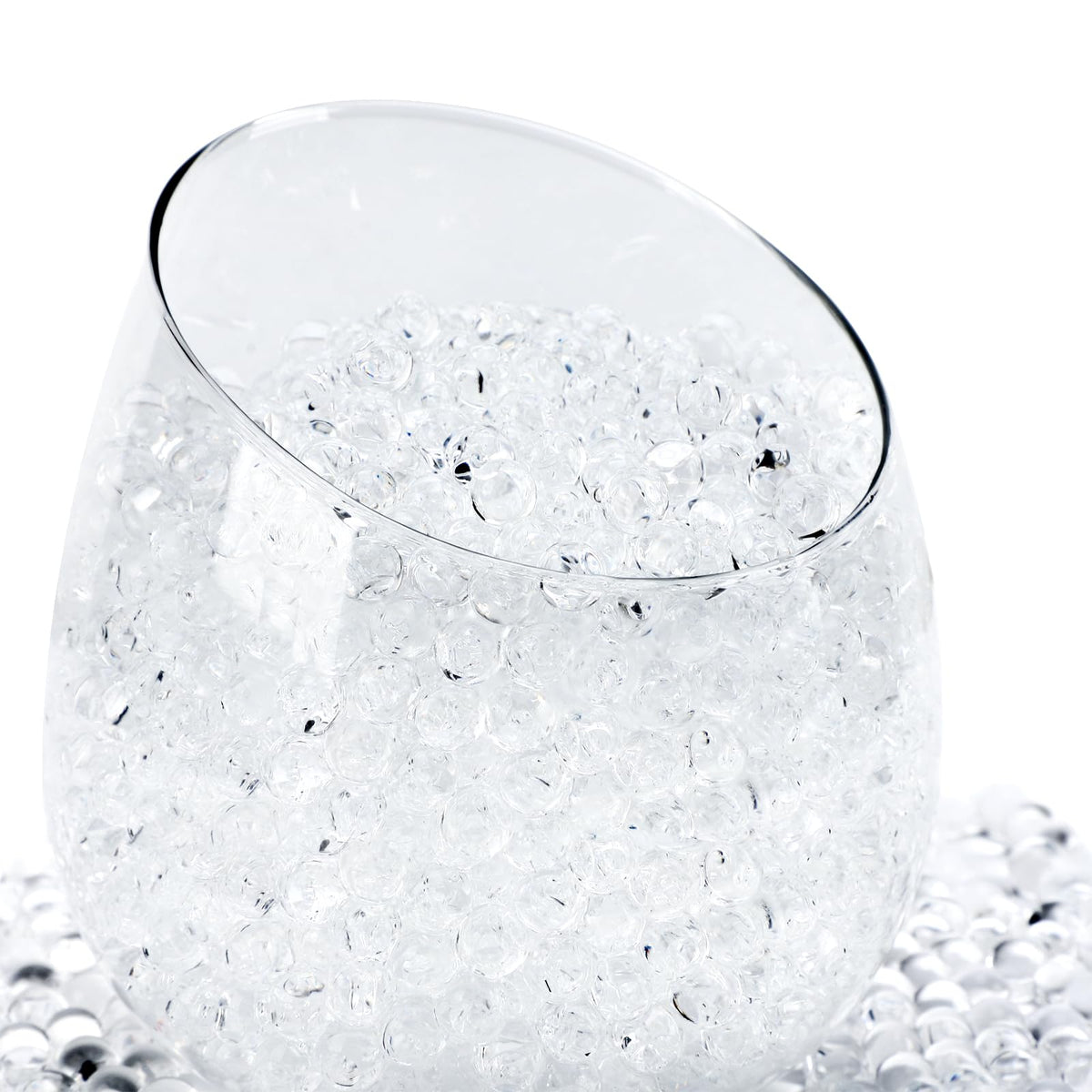 Suream 70000 Pcs Water Gel Beads,Non Toxic Water Beads, Crystal Vase Filler Beads for Candle Making Wedding,Decoration Floral Arrangement, 9-11mm (Clear)