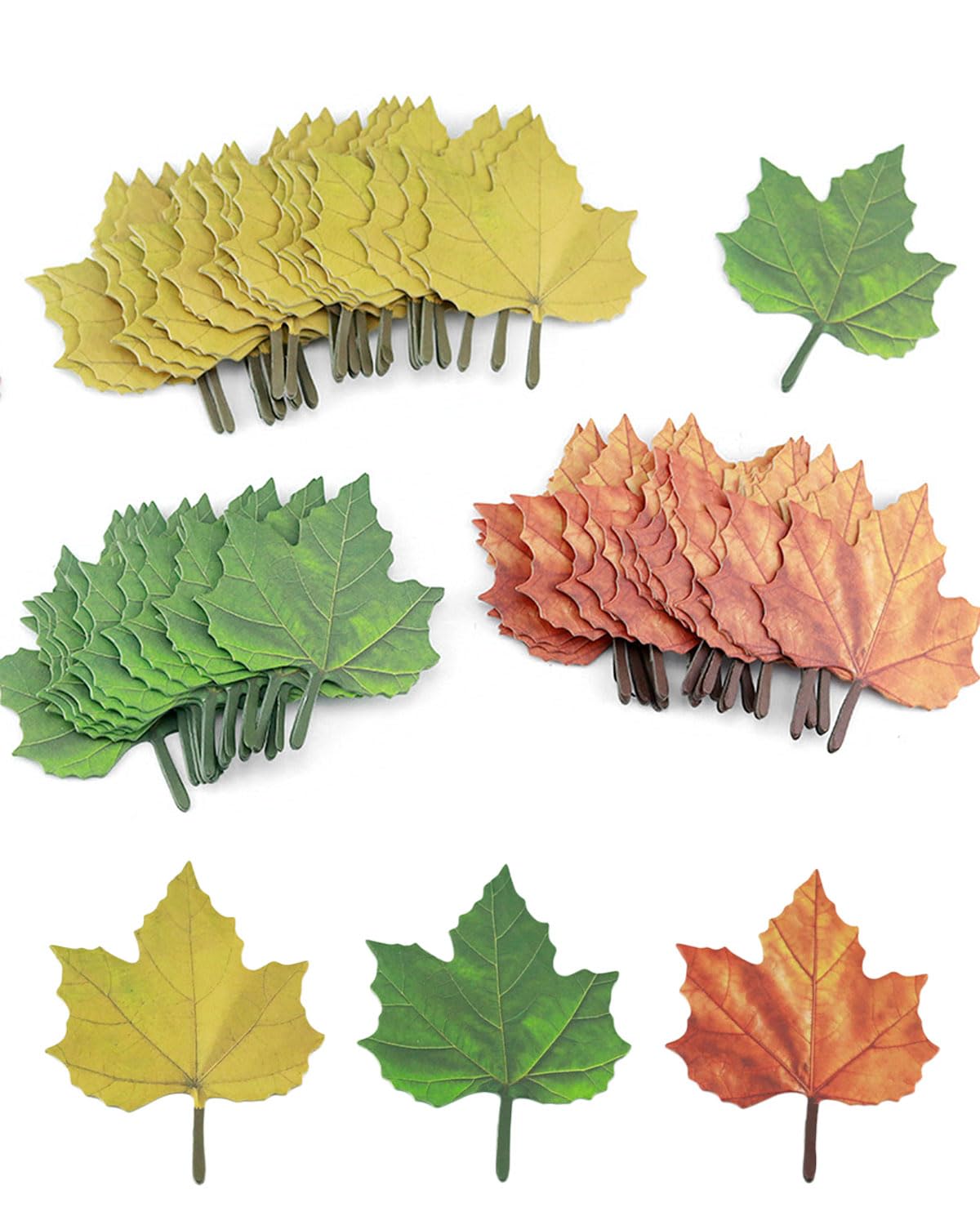 AORHOFJ 150 Maple Leaf Sticky Notes, Message Stickers, Pocket Sticky Notes, Beautiful Self-Adhesive Sticky Notes for Office, School and Home
