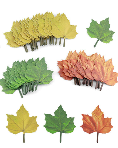 AORHOFJ 150 Maple Leaf Sticky Notes, Message Stickers, Pocket Sticky Notes, Beautiful Self-Adhesive Sticky Notes for Office, School and Home