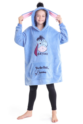 Disney Hoodies for Teenager, Oversized Hoodie Blanket, Minnie Mickey Stitch Gifts (Light Blue)