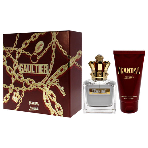 Jean Paul Gaultier Scandal Pour Homme for Men - 2 Pc Gift Set 3.4oz EDT Spray, 2.5oz Shower Gel