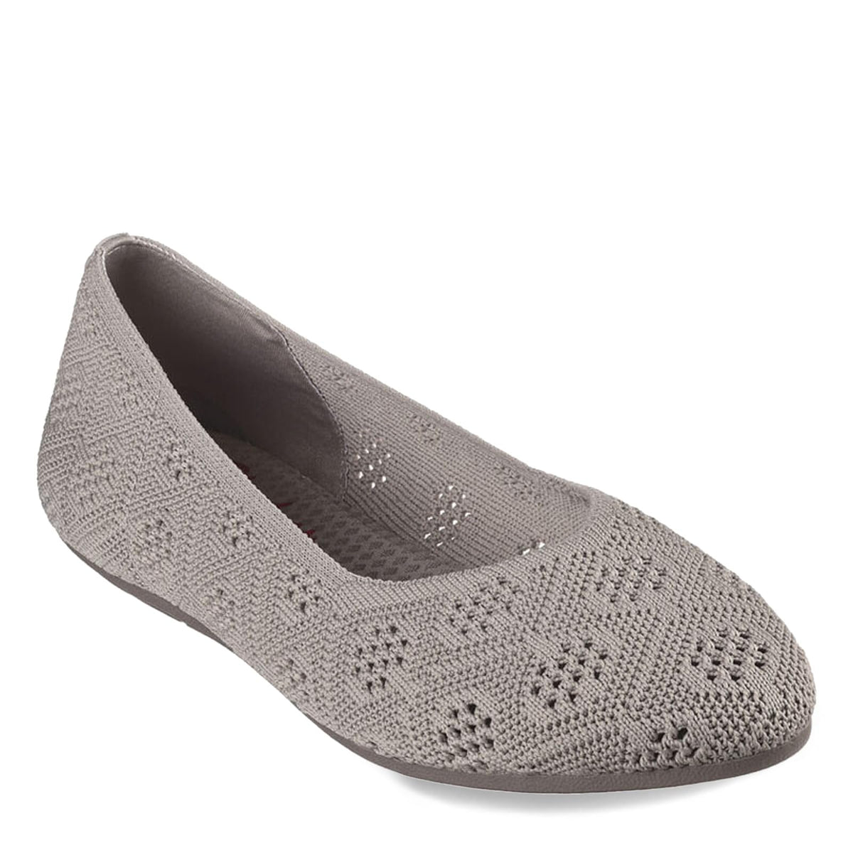 Skechers Modern Comfort Women's Women's Cleo 2.0-Knitty Witty Ballet Flat, Taupe, 7