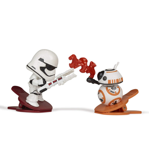 STAR WARS Battle Bobblers First Order Stormtrooper Vs BB-8 Clippable Battling Action Figure 2-Pack, Bobbling Toys for Kids Ages 4 and Up