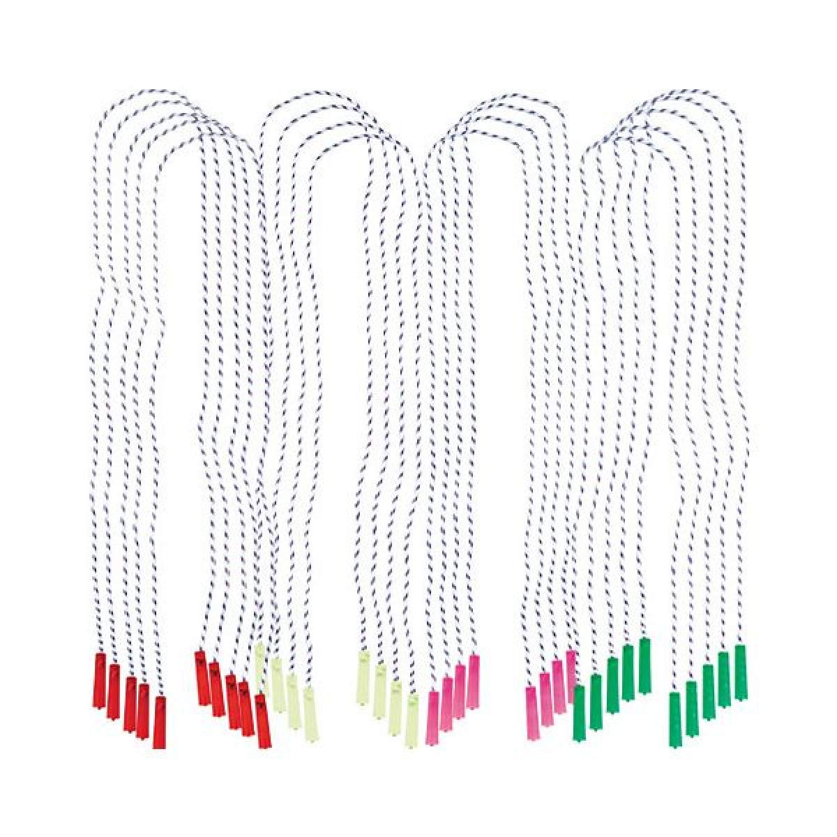Amscan Multicolor Fiber & Plastic Jump Ropes - 13.75" x 9.5" (Pkg. Size) (4 Packs of 18) - Perfect for Parties, School Events & Fitness Fun - 72 Pc.