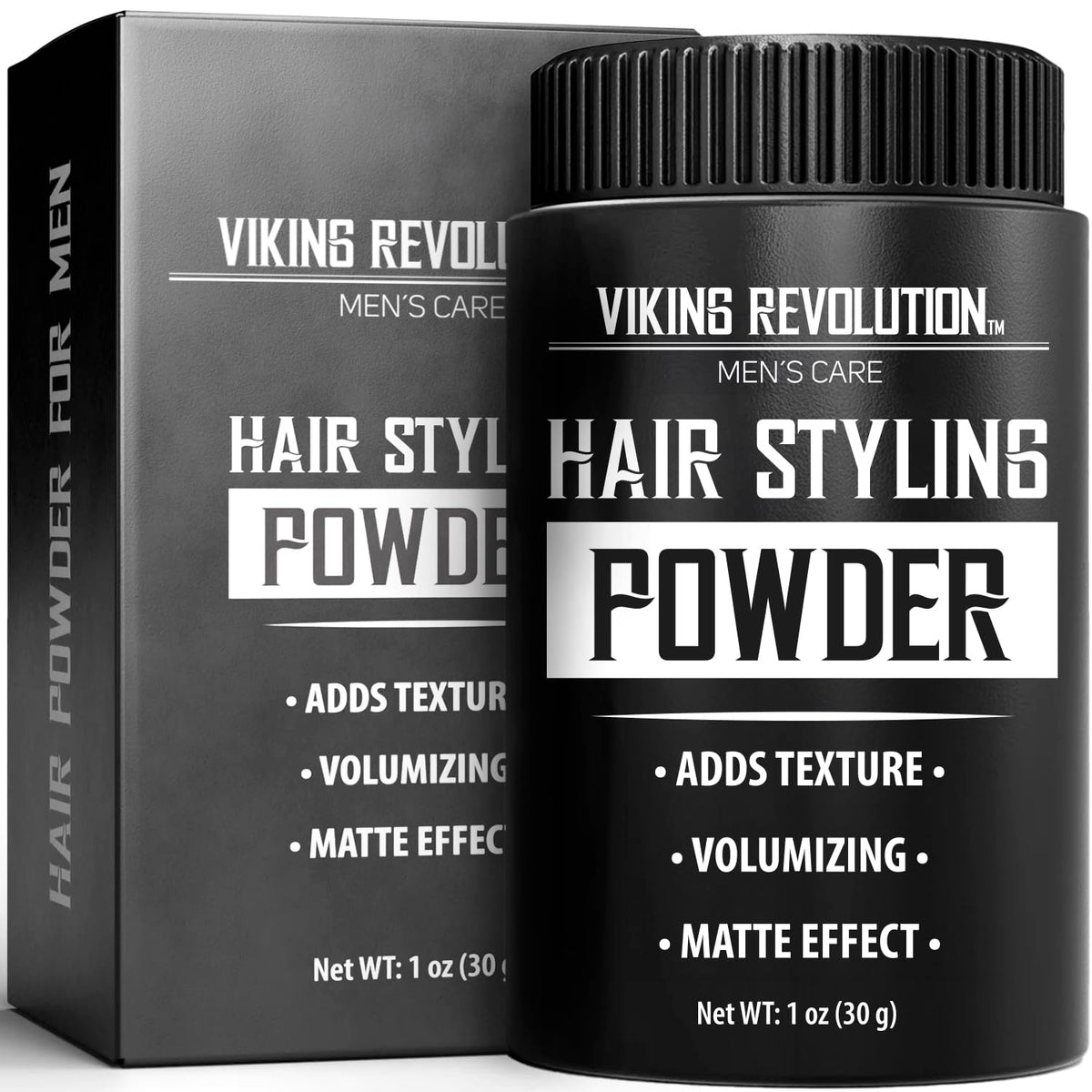 Viking Revolution Hair Styling Powder for Men - Hair Powder for Men Easy to Apply Hair Texture Powder for Men - Mattifying and Volumizing Mens Hair Powder Residue Free Texturizing Powder (1 Oz)