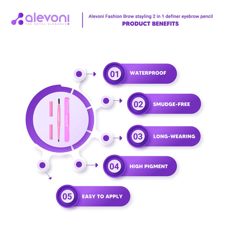 Alevoni Fashion Brow Styling 2 in 1 Definer Eyebrow Pencil