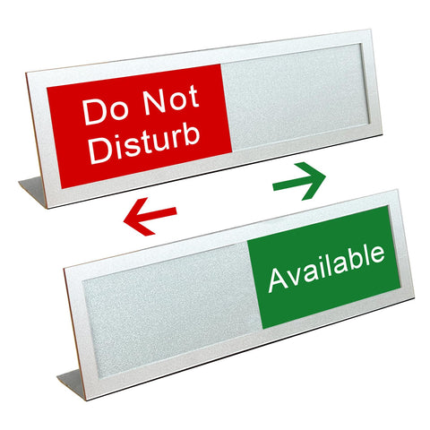 Do Not Disturb Available Slider Sign,Office Door Signs Available and Away,Office Desk Sign That Lets Others Know Whether You're Available Or Not-Acrylic,10" x 3"