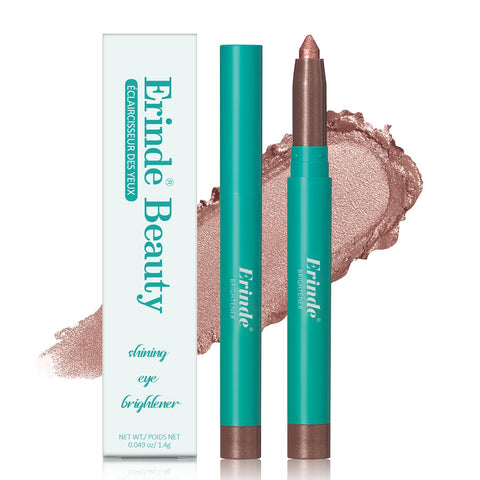 Erinde Eyeshadow Stick, Waterproof Eye Brightener Stick, Long Lasting Glitter Highlighter Eye Liner, Shimmer Creamy Eye Shadow Makeup Pencil, 04#