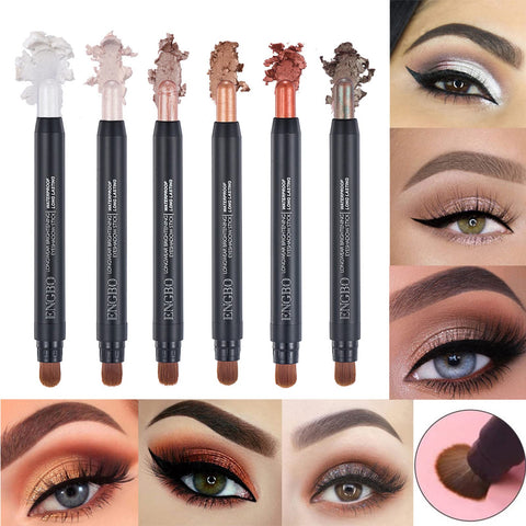 RoseFlower 6PCS Eyeshadow Stick Set, Glitter Eyeshadow Stick Waterproof Shiny Colored Sticks Metallic Eyeshadow Pencil Crayon Eye Brightener Makeup With Smudge Proof, 24H Long Lasting - 001
