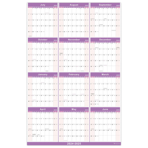 Vibrant Focus 2024-2025 Yearly Wall Calendar - 2024-2025 Wall Calendar, 2024-2025 Yearly Wall Calendar&Planner with Thick Paper, July 2024 - June 2025, X Large, 34.7" x 22.8",2024-2025 Yearly Planner