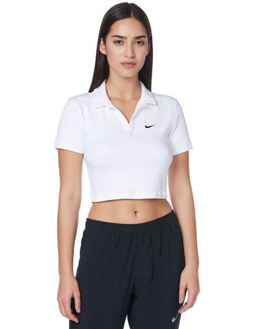 Nike Women's NSW Essential Short Sleeve T-Shirt, White/Black, XL