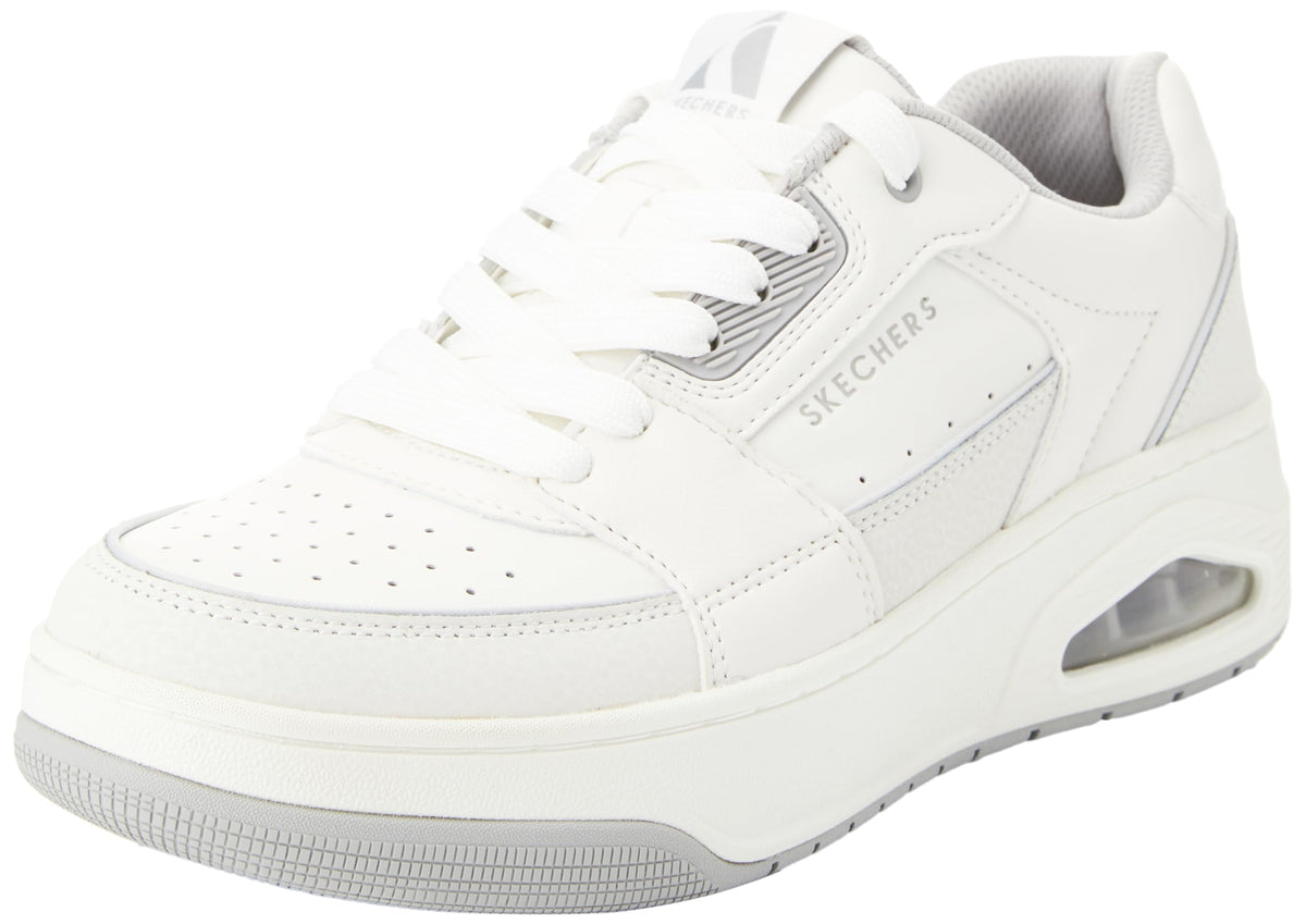 Skechers Men's UNO Court-Low-Post Sneaker, White, 10.5