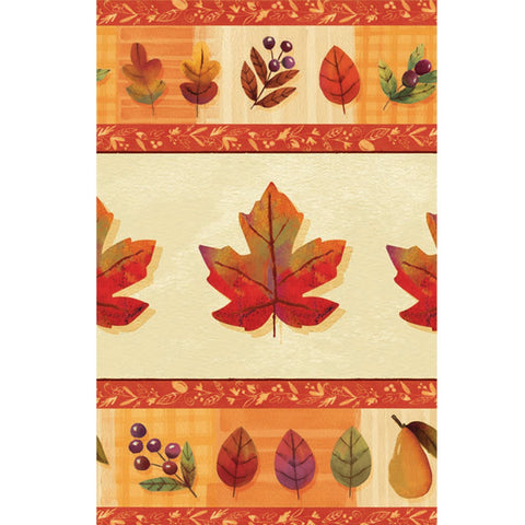 Watercolor Leaves Plastic Tablecover