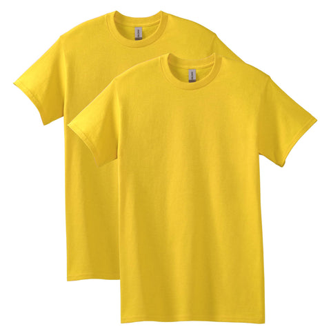 Gildan Heavy Cotton T-Shirt, Style G5000, Multipack, Daisy (2-Pack), L (Pack of 2)