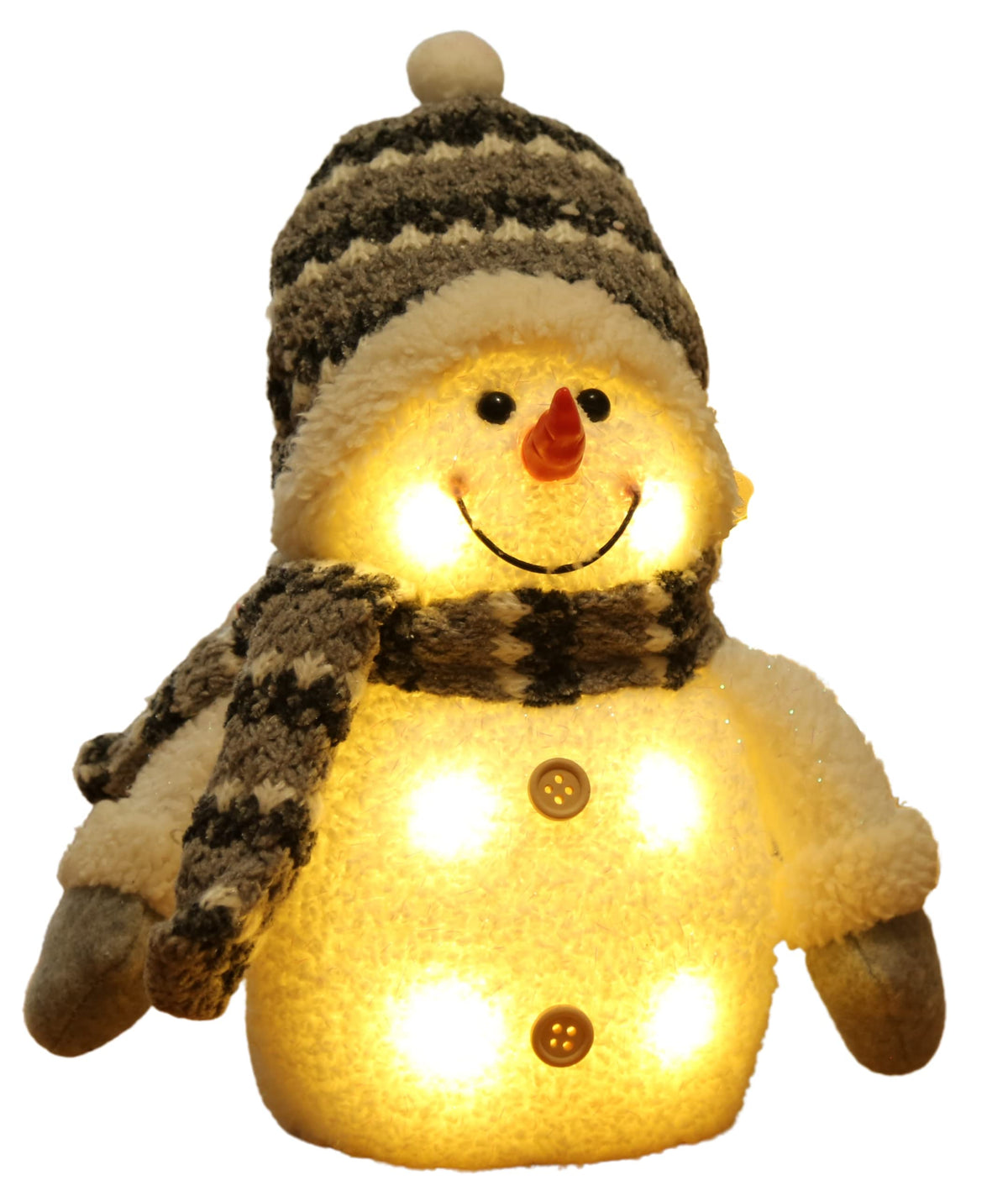 Bambelaa! Snowman 'Coldy' LED Decorative Figures, Grey White, Christmas