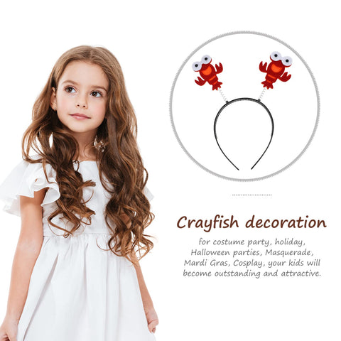 Amosfun 4pcs Cute Red Crab Hair Hoop Lobster Headband Animal Cosplay Hairbands Lobster Hair Accessories for Halloween Christmas Birthday Party Costume