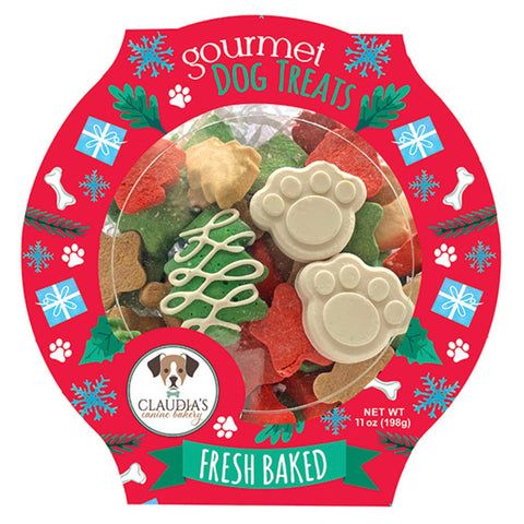 Santa Paws Classic Gourmet Dog Cookies - Vanilla Flavored Christmas Treats for All Breeds and Sizes