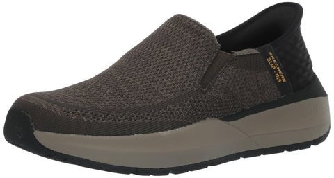 Skechers Men's Neville-Rovelo Slip-in Sneaker, Grey, 7.5