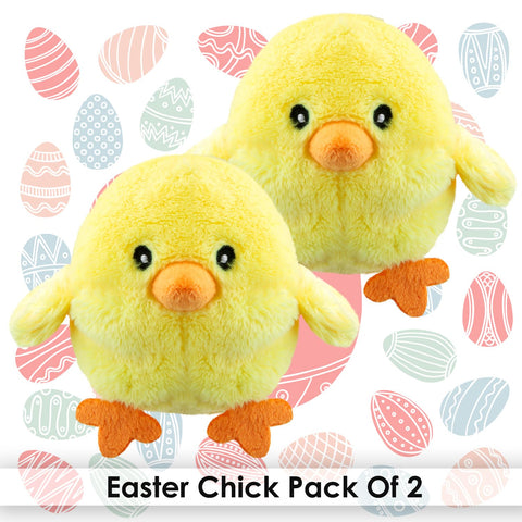 VFM - Baby Chick Soft Easter Toy 10cm - Super Soft Cuddly Farmyard Animal Chicken Toy With Fluffy Yellow Fabric & Embroidered Eyes - Cute Easter Gift For Kids (2 Pack)