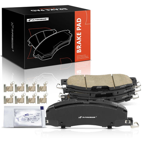 A-Premium Front Ceramic Disc Brake Pads Set Compatible with Select Ford & Lincoln Models - Explorer, Aviator, 2020 2021 2022 2023, 4 Pcs