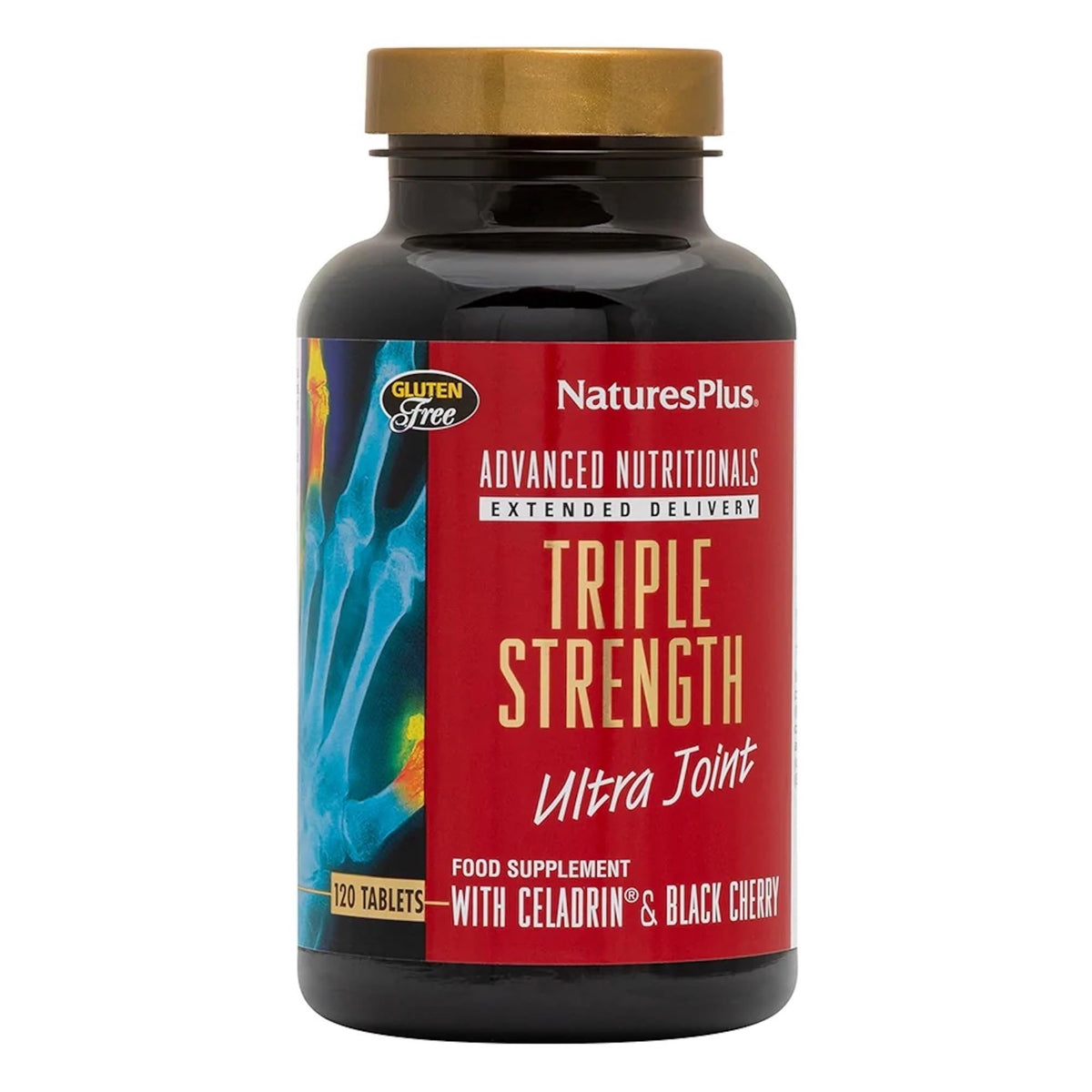 NaturesPlus Ultra Joint Triple Strength - Glucosamine Tablets with MSM, Chondroitin, Vitamin C, Manganese, Black Cherry and Celadrin - Gluten Free - 120 Tablets