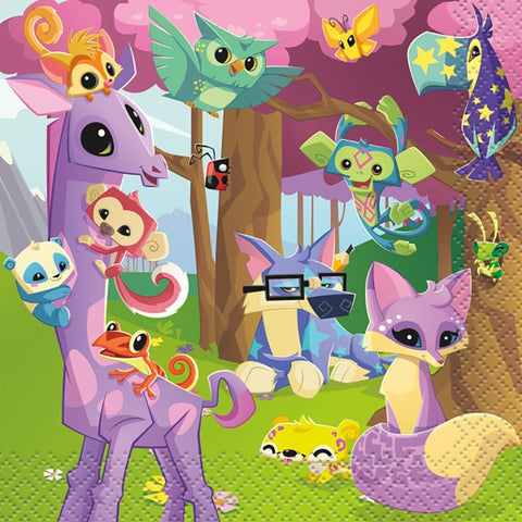 Unique 59351 Animal Jam Beverage Napkins | Party Supplies | 16ct