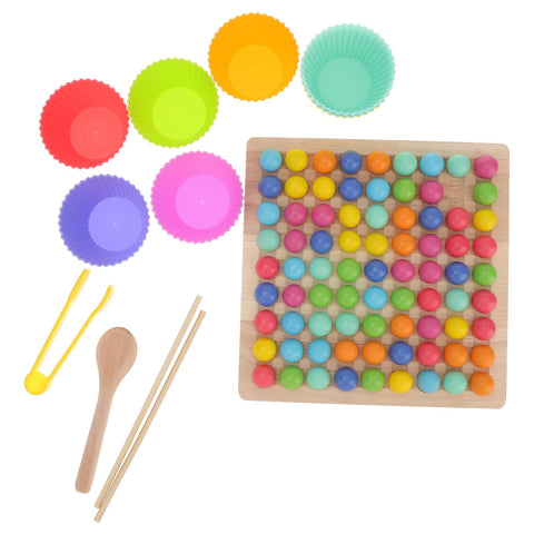 balacoo Bead Elimination Board Game for Adult Rainbow Ball Toy Wooden Toy