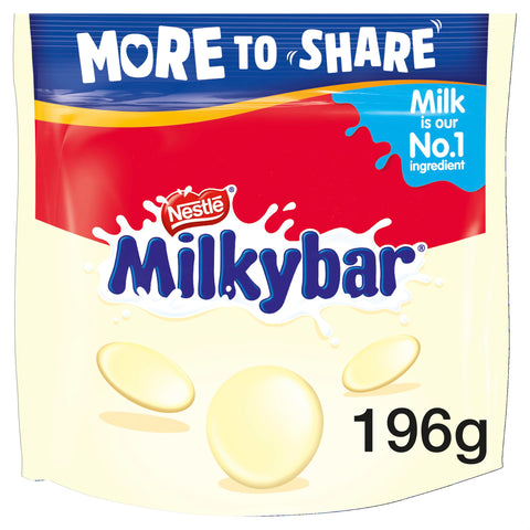 Milkybar White Chocolate Giant Buttons More To Share Bags, 196g