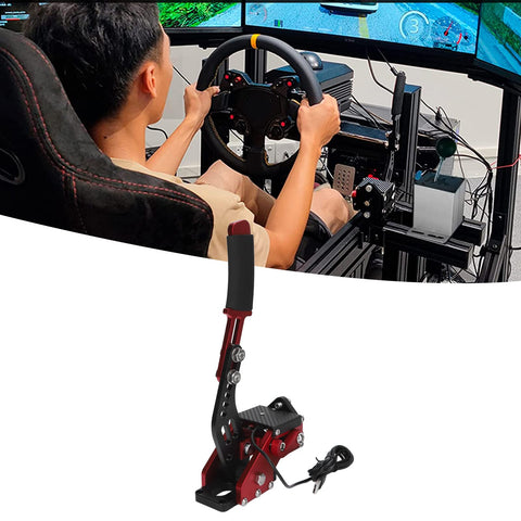 64 Bit USB PC Handbrake, Sim Handbrake Compatible for Logitech G27 G25 G29 T500 T300 Fanatecosw DiRT Linear E Brake, Gaming Handbrake